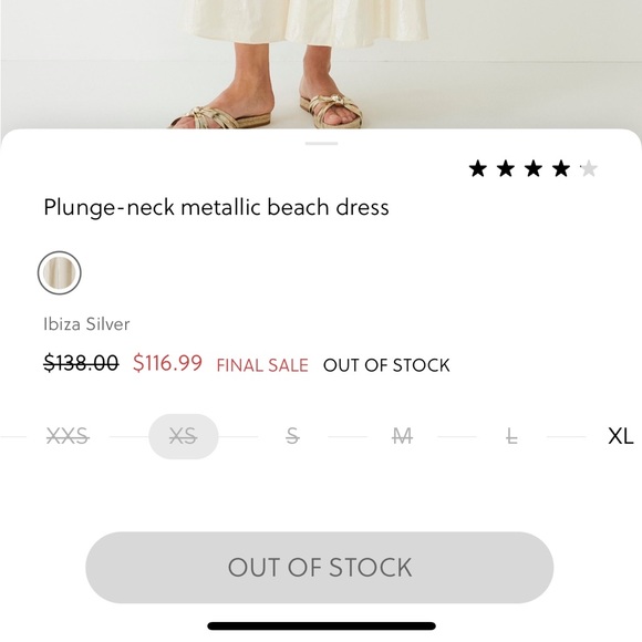 Plunge neck metallic beach dress - Picture 5 of 9